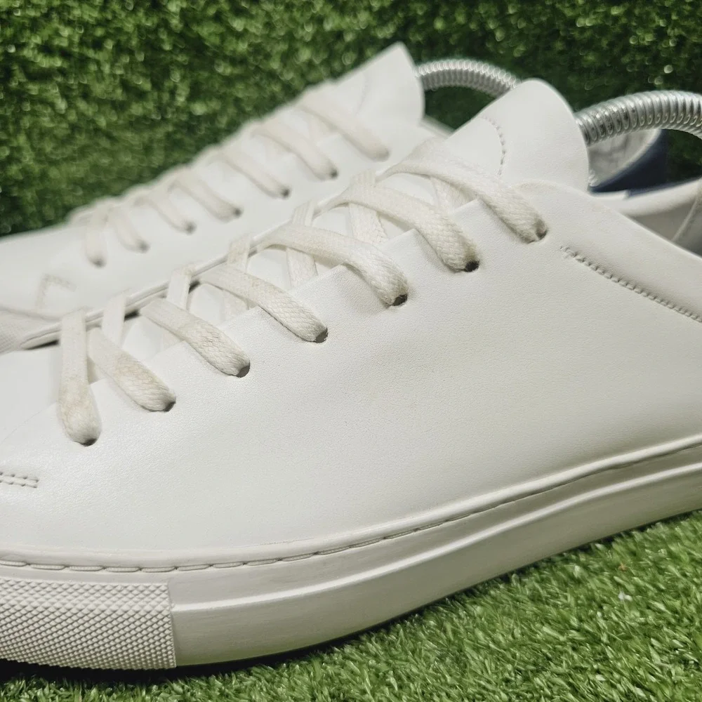 Beckett Simonon Reid Low Top White Leather Casual Sneakers Mens Size 9